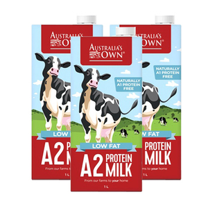 Australia's Own A2 Protein Low Fat Milk 3 Pack (1L per Pack)