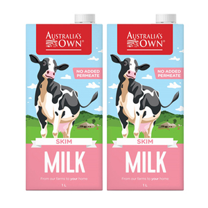 Australia's Own Skim Dairy Milk 2 Pack (1L per Pack)