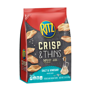 Nabisco Ritz Salt & Vinegar Crisp & Thins Chips 2 Pack (201g per Pack)