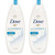 Dove Bodywash Gentle Exfoliating 2 Pack (650ml per Bottle)