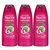 Garnier Fructis Full And Plush Shampoo 3 Pack (384.4ml per pack)